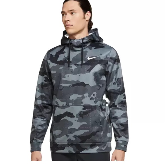 Nike Men's Therma-FIT Pullover Camo Training Hoodie M DD1757-084 - Picture 2 of 12